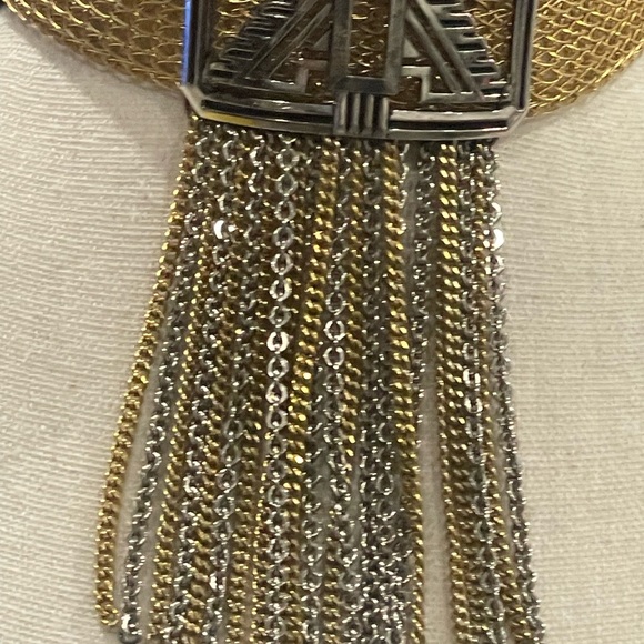 Vintage gold and silver collar with chains!! - Picture 4 of 5